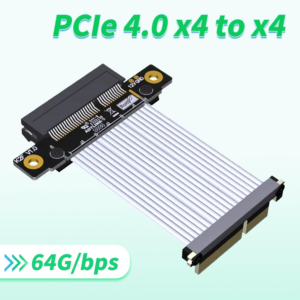 

PCI Express 4.0 X4 To X4 Adapter Extension Cable Riser For Network Card Hard Drive USB Card 64G/bps K22SF K22AB K22SF-TL R22SF