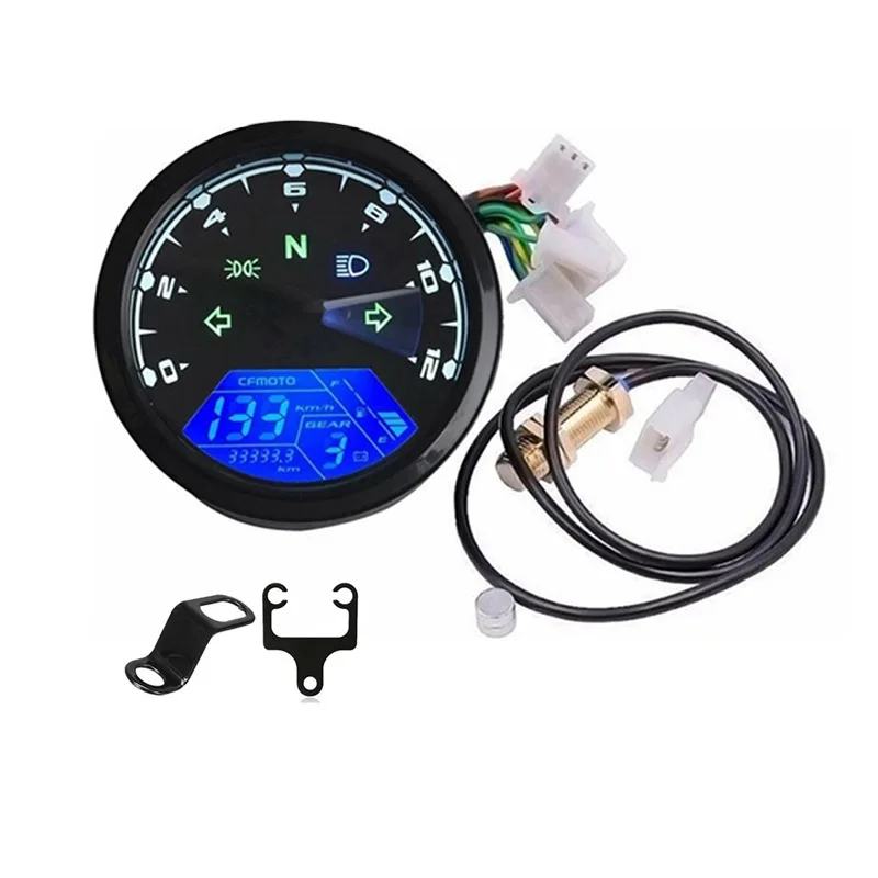 

Retro CG125 Motorcycle LED LCD 3-in-1 Speedometer Tachometer Fuel Gauge Custom Tools Car Accessories Fit Feifei Ranger