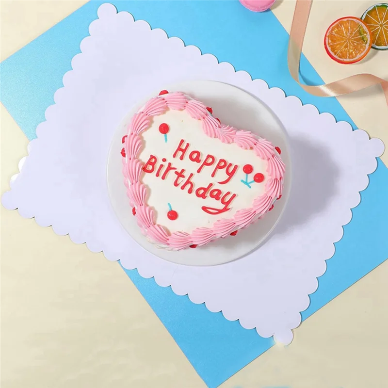 ABBN-Quarter Cake Sheet 14X10 Inch Gold Foil 20 Pack Rectangle Cake Board Disposable Cardboard Cake Bases For Baking White