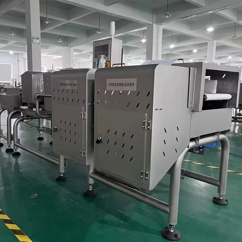 High Precision Food Metal Detector and Checkweigher Combo with Auto Rejector System