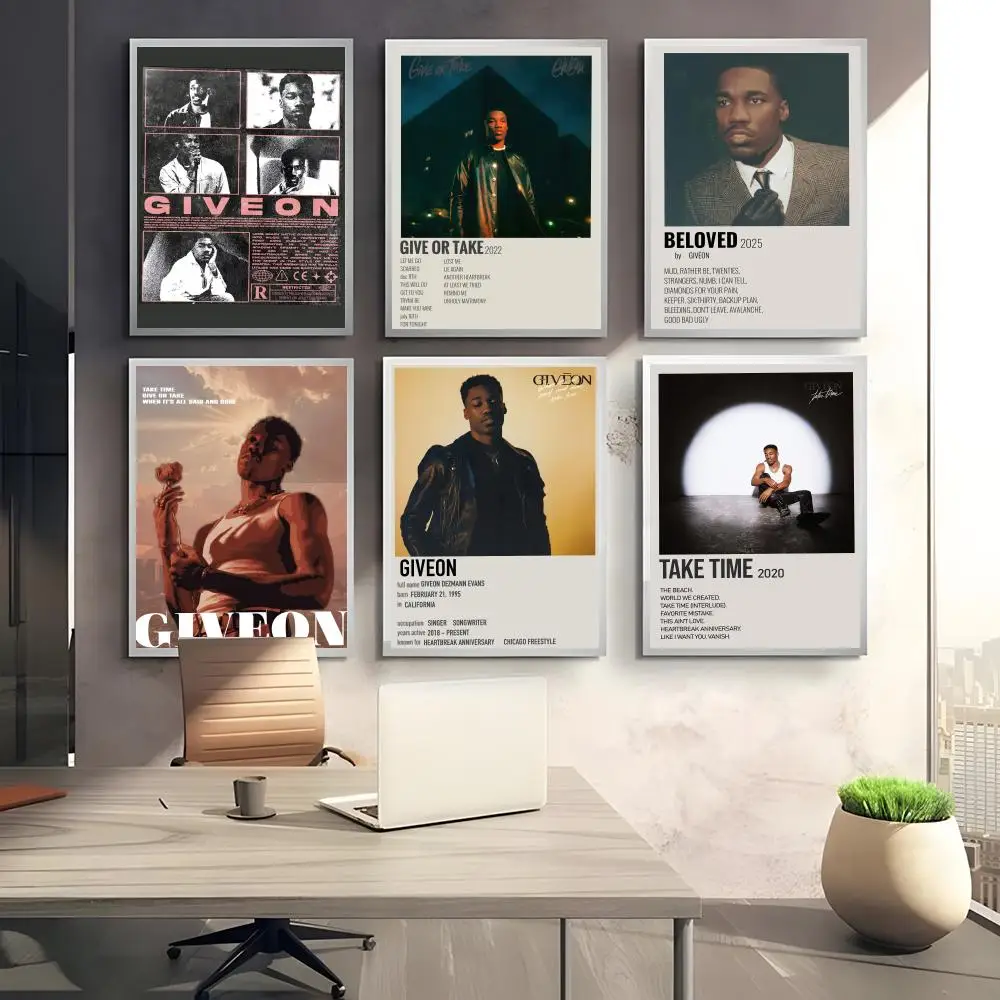 Smooth Mellow R&B American Singer G-Giveon Poster HD art sticky wall waterproof home bedroom bar aesthetic decoration