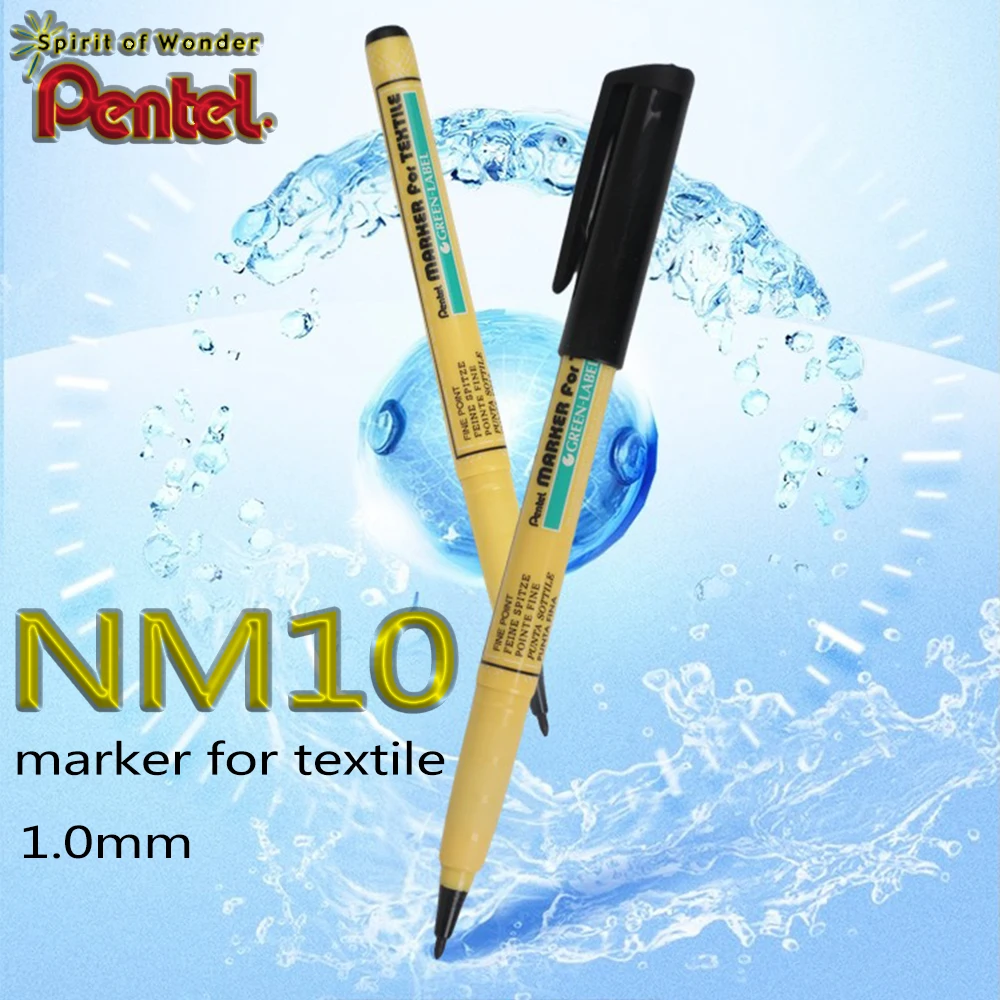 New Japan Pentel Marker for Textile Black Ink 1.0mm Waterproof Signature Pen Not Easy To Fade or Spread Art Supplies Stationery