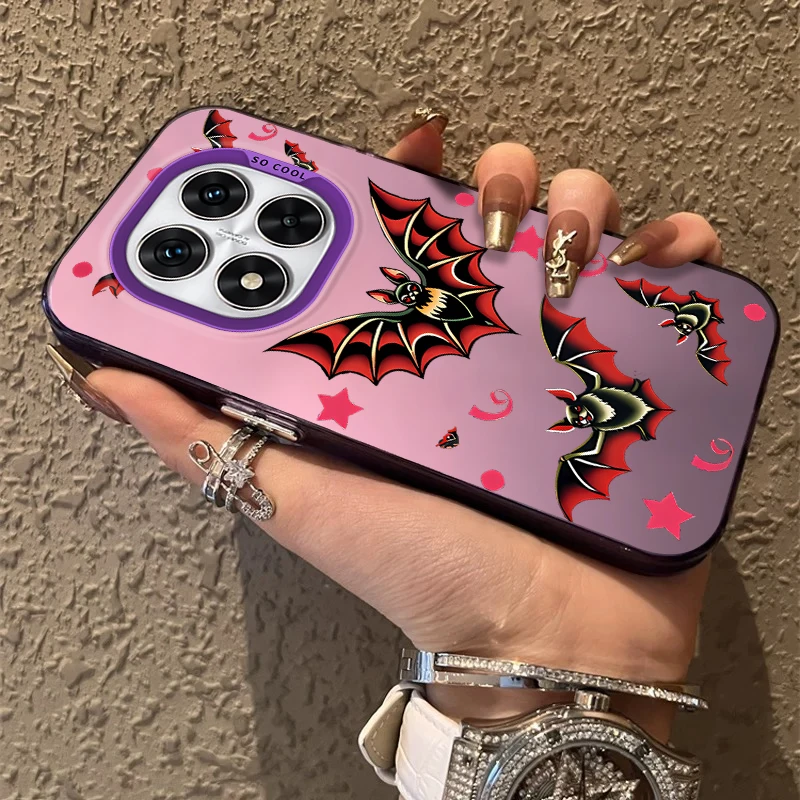 Bat Spider Frosted Case for Xiaomi Redmi Note 14 13 12 10 Pro Plus 11S 14C 13C 12C 9C 11S K70 K60 A2 A1 Turbo 4 Acrylic Cover