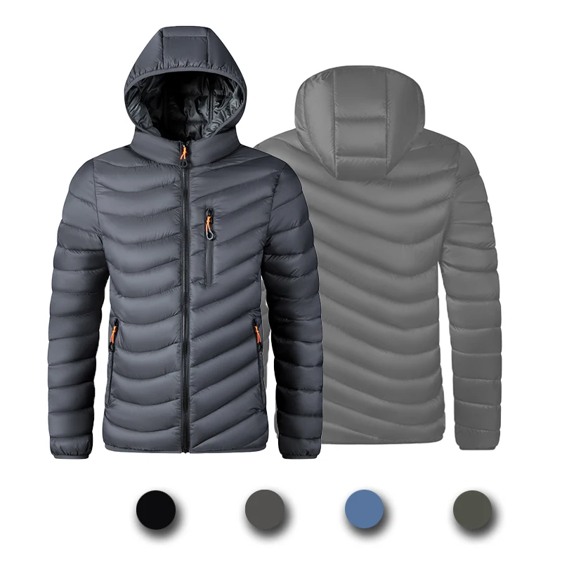 Men New Autumn Winter Warm Waterproof Parkas Jacket Coat Mens Hooded Fashion Casual Outwear Detachable Hat Outfits Handsome Male