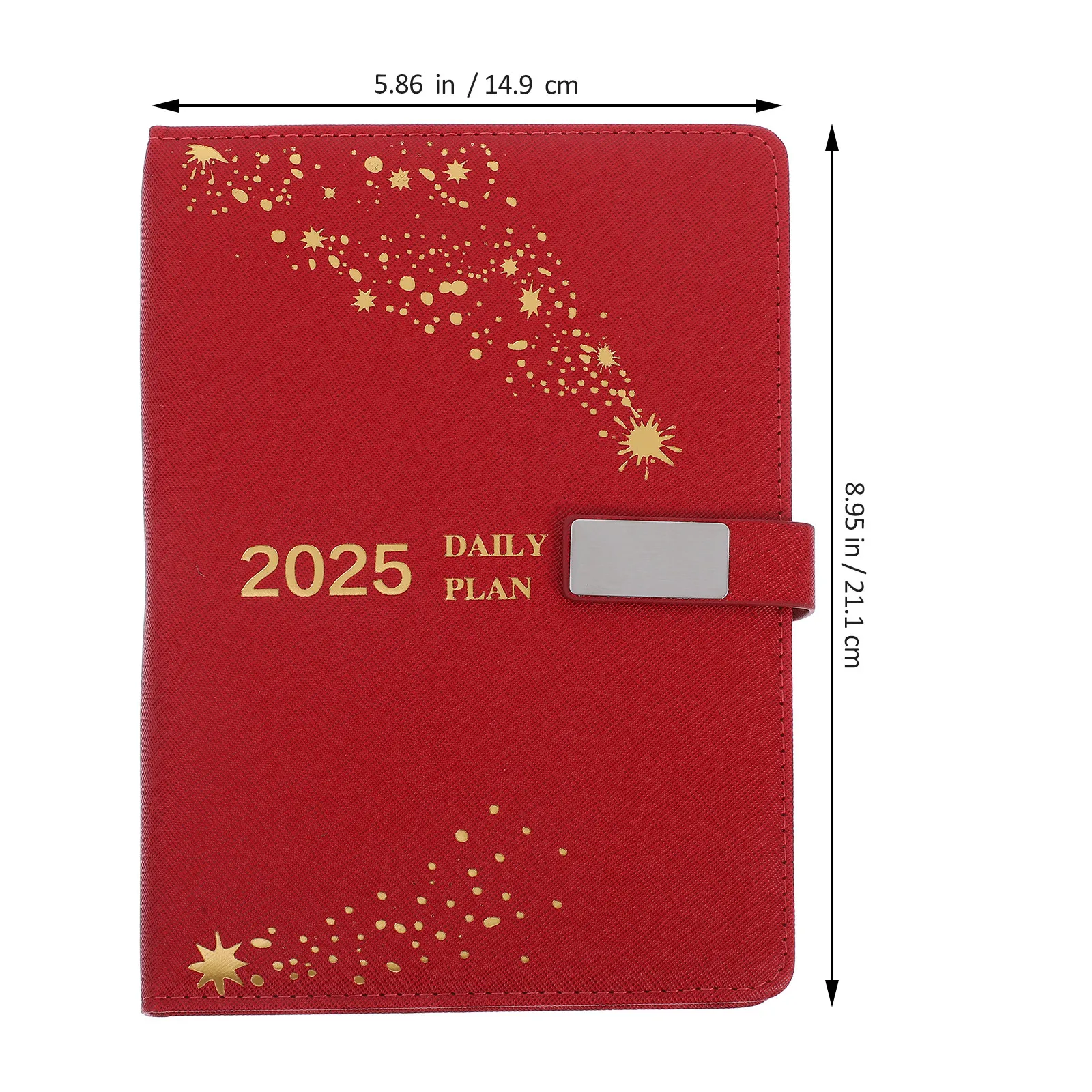 A5 Daily Planner 2025 – Thick Paper Yearly Journal with Lock & Key, Task Management & Schedule Planning