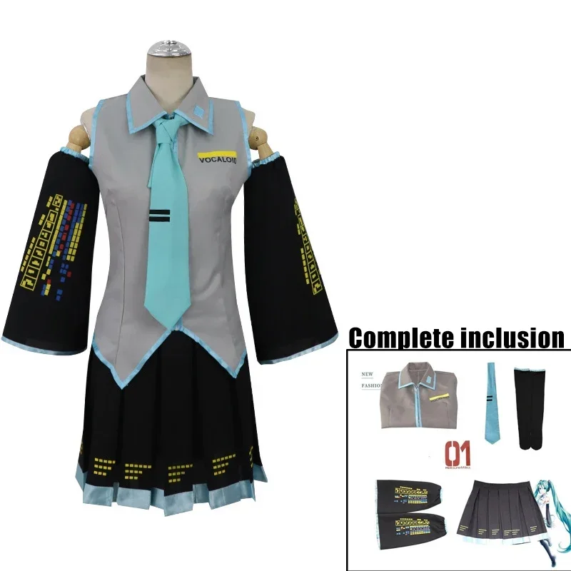 Anime Music Game virtual Idol Hatsune Cosplay Miku Costume Otaku Man JK Skirt Wig Accessories Party Anime Expo Gown Maid Dress