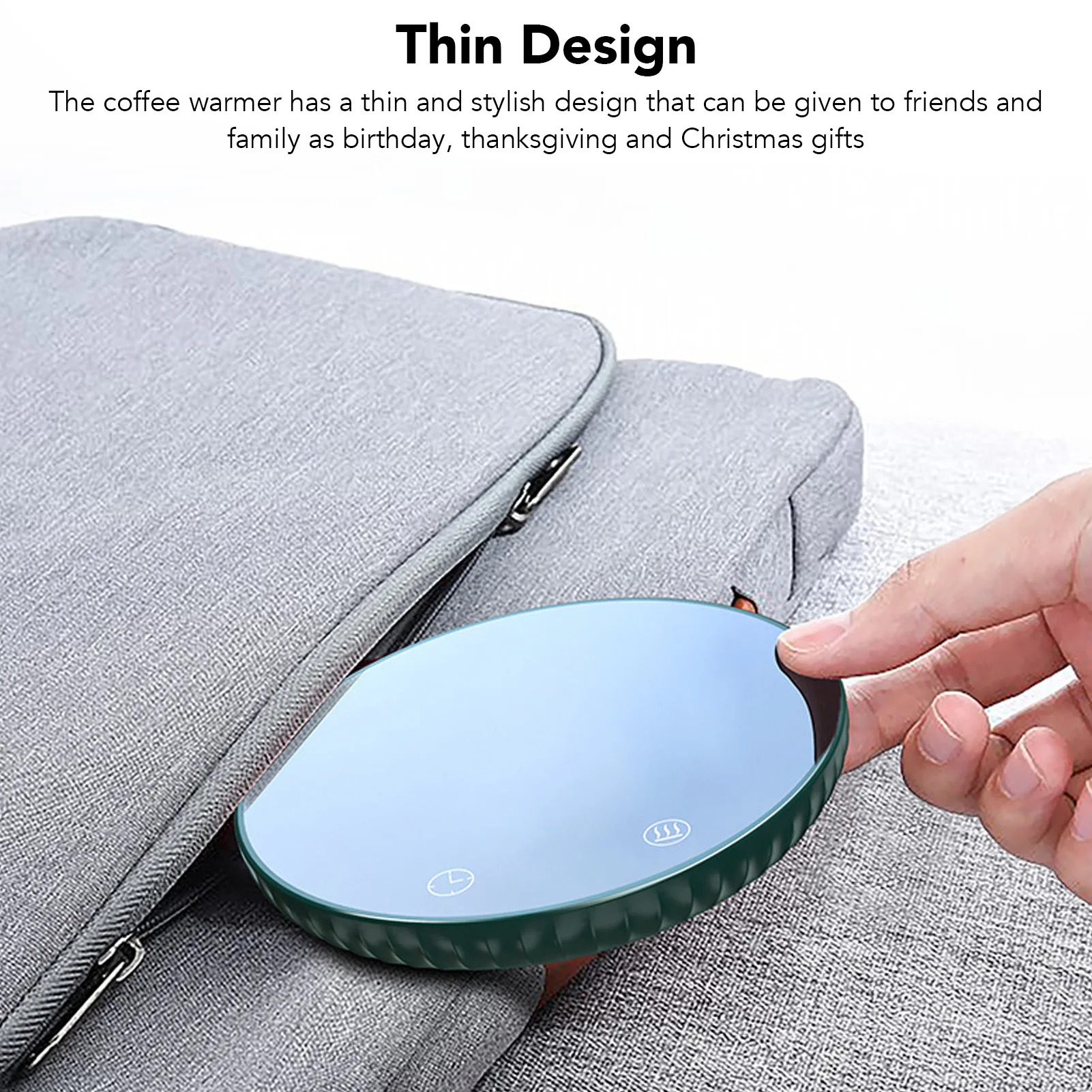 カップウォーマー55 ° C 定温デジタルディスプレイタッチボタン加熱コーヒーウォーマーデスク用ステンレス鋼カップ