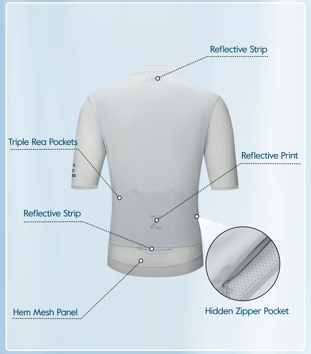 ZRSE Männer Radfahren Jersey Frauen Fahrrad Kleidung MTB Mountain Road Bike Kleidung Tragen Kurzarm Maillot Shirt UPF 50+ Sommer – Detail 8