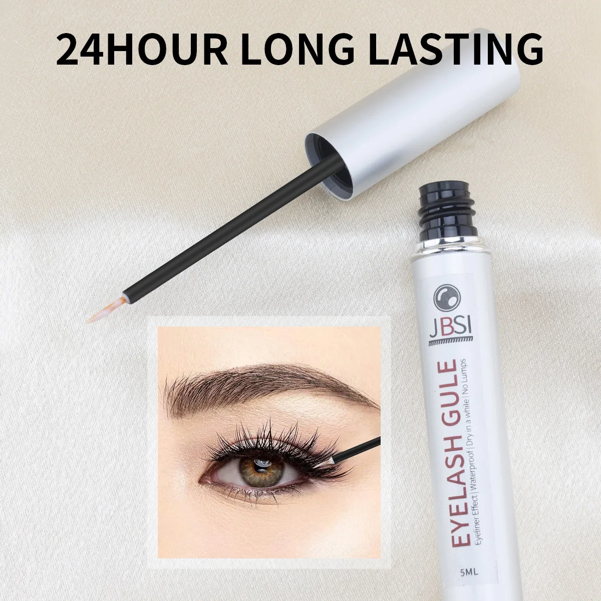Lash Glue! 24hr Hold Waterproof & Hypoallergenic | Dries Clear in SECONDS  Sensitive Eyes Safe | Easy Removal & No Residue