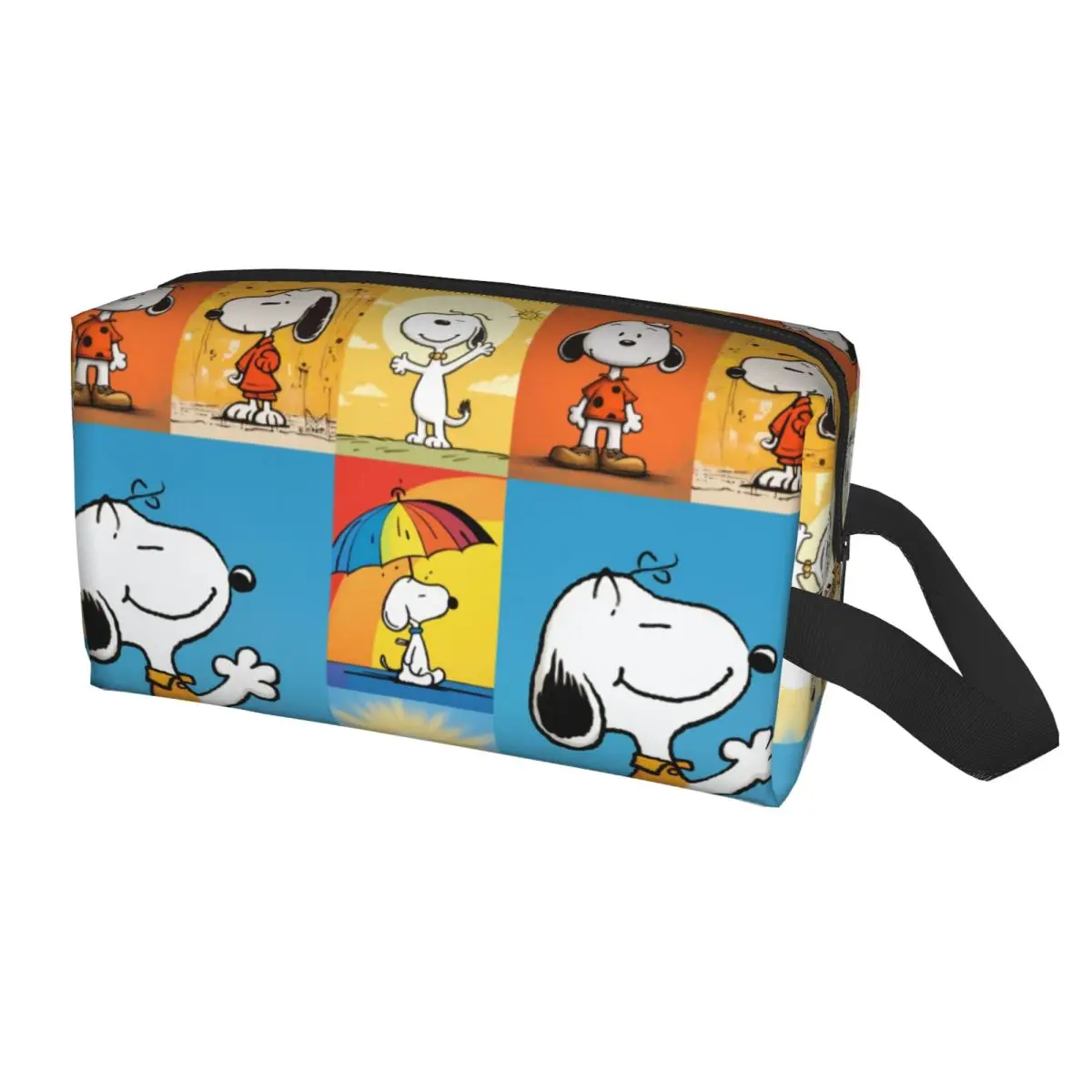 Custom Snoopys Dog Comic Collage Cosmetic Bag Women Big Capacity Beagle Makeup Case Beauty Storage Toiletry Bags Dopp Kit Box