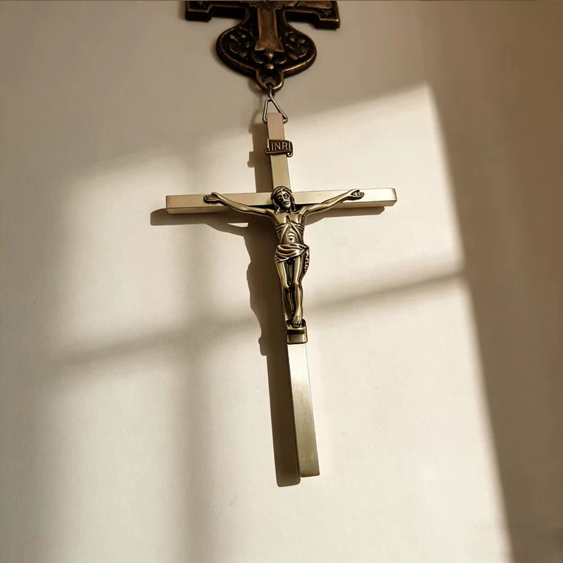 New Orthodox Metal Wall Crucifix Cross with INRI Jesus for Home Altar Church Prayer Devotion Christian Gift Wall Decor Religious