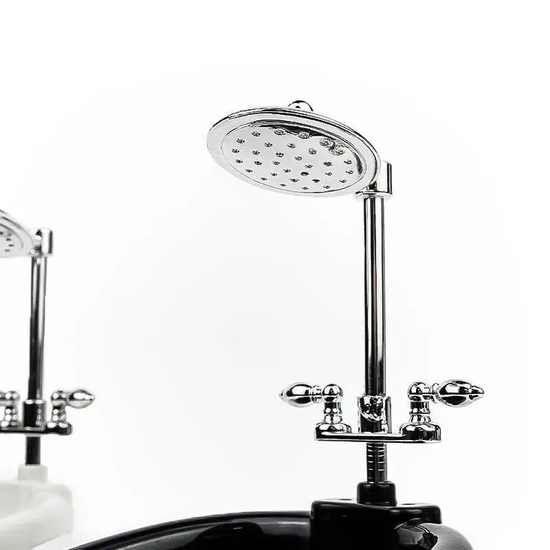 Mini Reptile Bath Tub Burr Free Safe Edges Realistic Faucet Lightweight for Leopard Gecko Small Reptiles Home Habitat Use