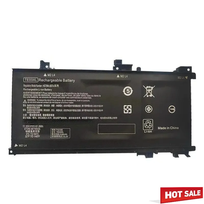 New TE03XL Laptop Battery For HP OMEN 15-bc011TX 15-bc012TX 15-bc013TX 15-AX015TX TPN-Q173 HSTNN-UB7A 11.55V 5100mAh 61.6Wh