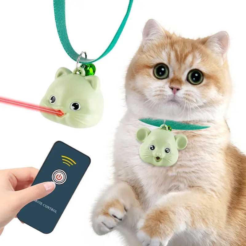 Laser Cat Collar Toys with Lights Electric Smart Amusing Collar for Kittens Interactive Cat Toys for Indoor Cat Pet Exercise Toy