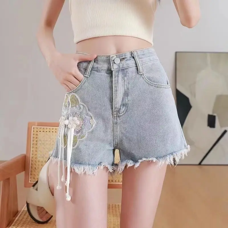 شورت نسائي مخملي مكشكش عالي الخصر ملفوف للنوادي الليلية ملابس سهرة براقة للحفلات كوينز اجتماعي حضري أنيق أنيق ناضج