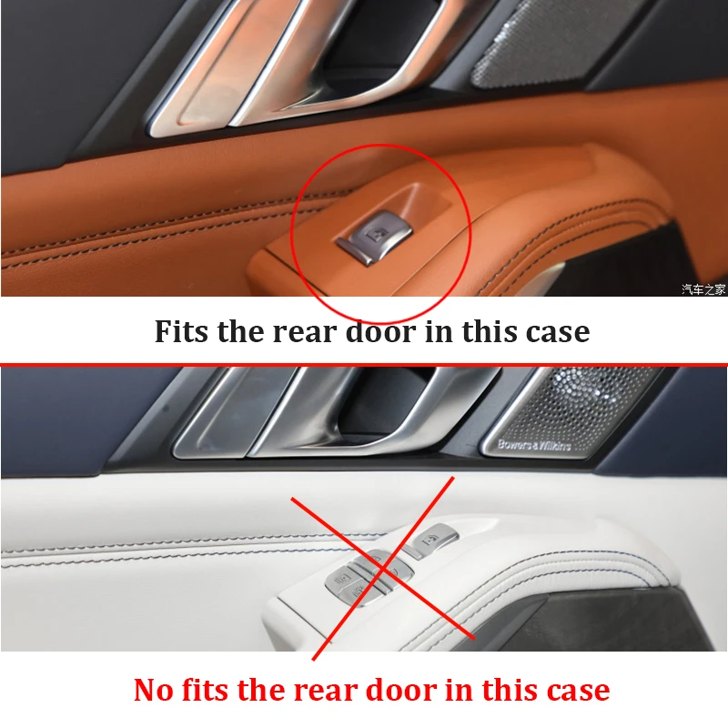 Caja de almacenamiento para Reposabrazos de coche, Marco embellecedor para puerta de BMW X5, G05, X7, G07, 2019-2022, ABS cromado, accesorios interiores
