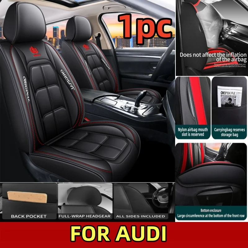 

FOR AUDI A5 2011-2024 Car seat covers, waterproof artificial leather wear-resistant fully wrapped comfortable muscle seat covers
