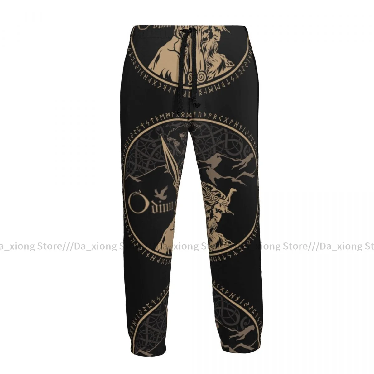 Men Sports Pants Male Casual Loose Trousers Old Norse Odin With Spear And Crows Sportpants