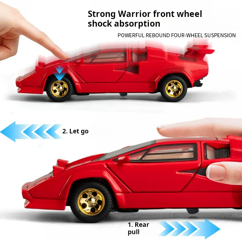 Maßstab 1:32 Lamborghini Kanta LP500S Legierung Premium Modell Spielzeugauto Sound&Light Zurückziehen Spielzeugauto Jungen Geschenk Sammlerstücke