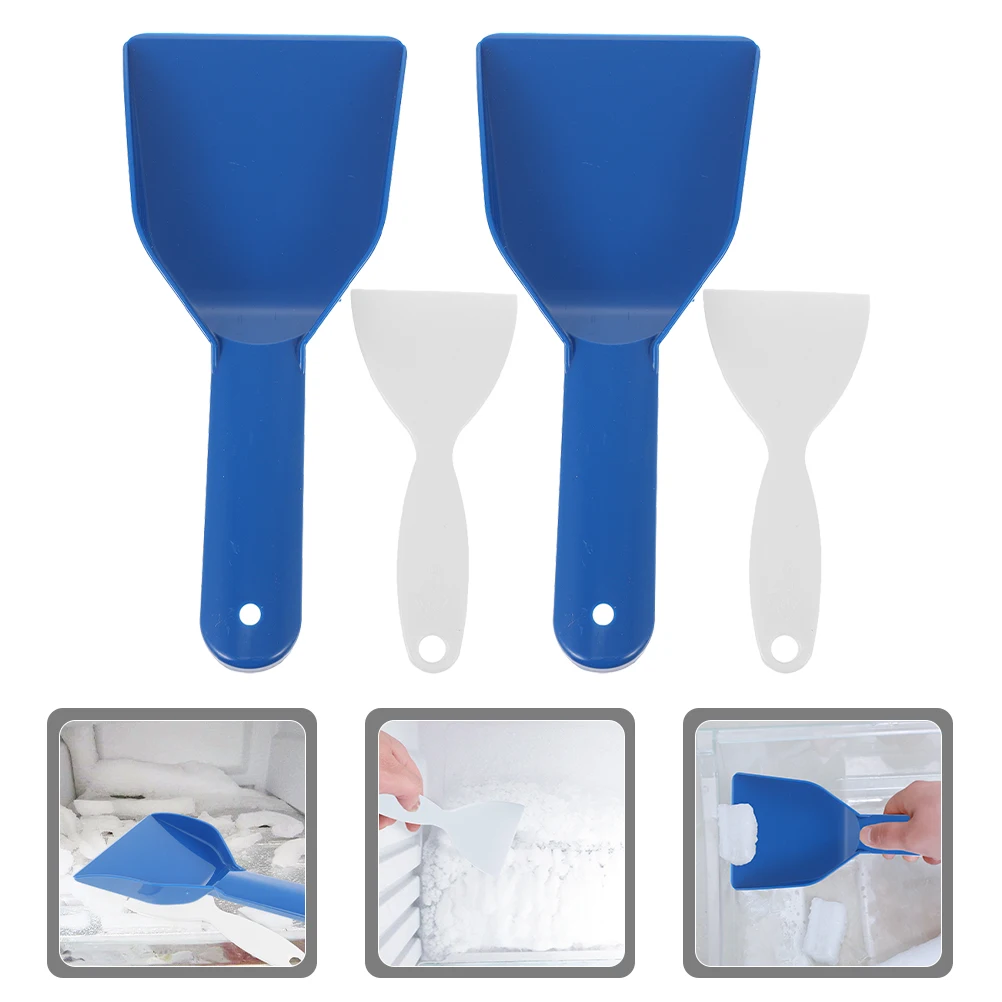 

4pcs Removal Shovel Multifunctional Pp Material Snow Household Frost Shovel For Car Fridge Garden Freezer Scraper Tool Kitchen