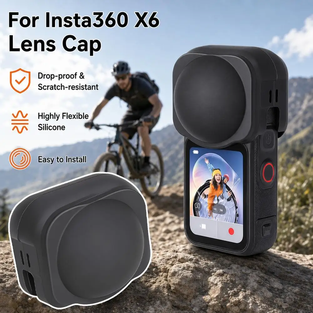 Lens Protection Silicone Cover Suitable for Shadow Stone Insta360 X6 All Inclusive Len Protection Cover Sports Camera Accessorie