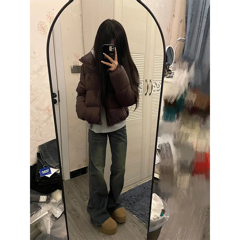 

American Retro High Waist Wide Leg Jeans Women's Autumn Winter Slimming orties Straight Tube Long Pants