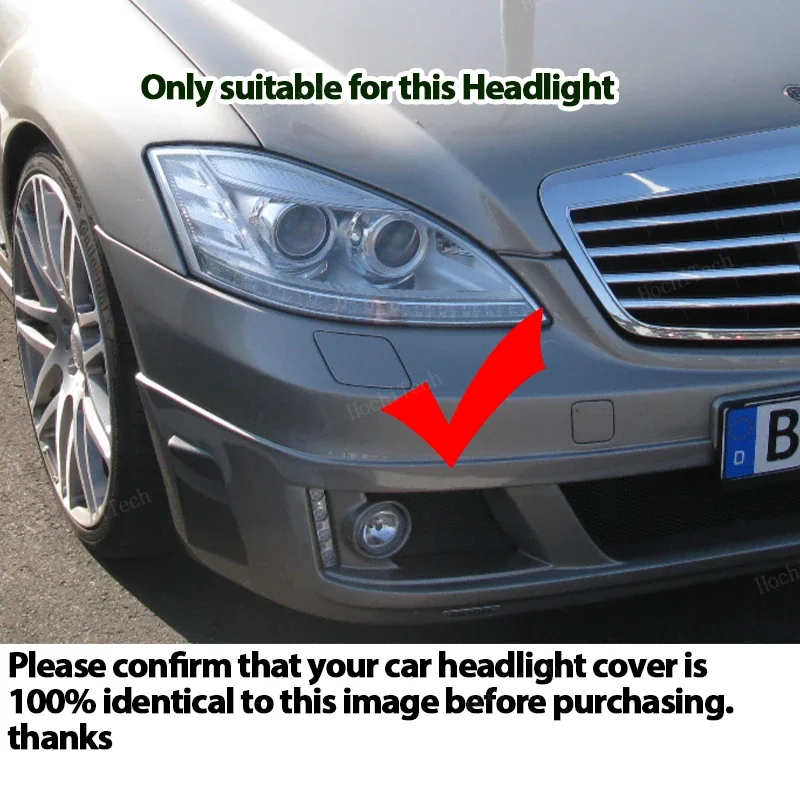 Car Headlamp Cover Headlight Lens Glass Cover Lampshade Bright Shell Covers For Mercedes-Benz W221 S Class facelift 2009-2013