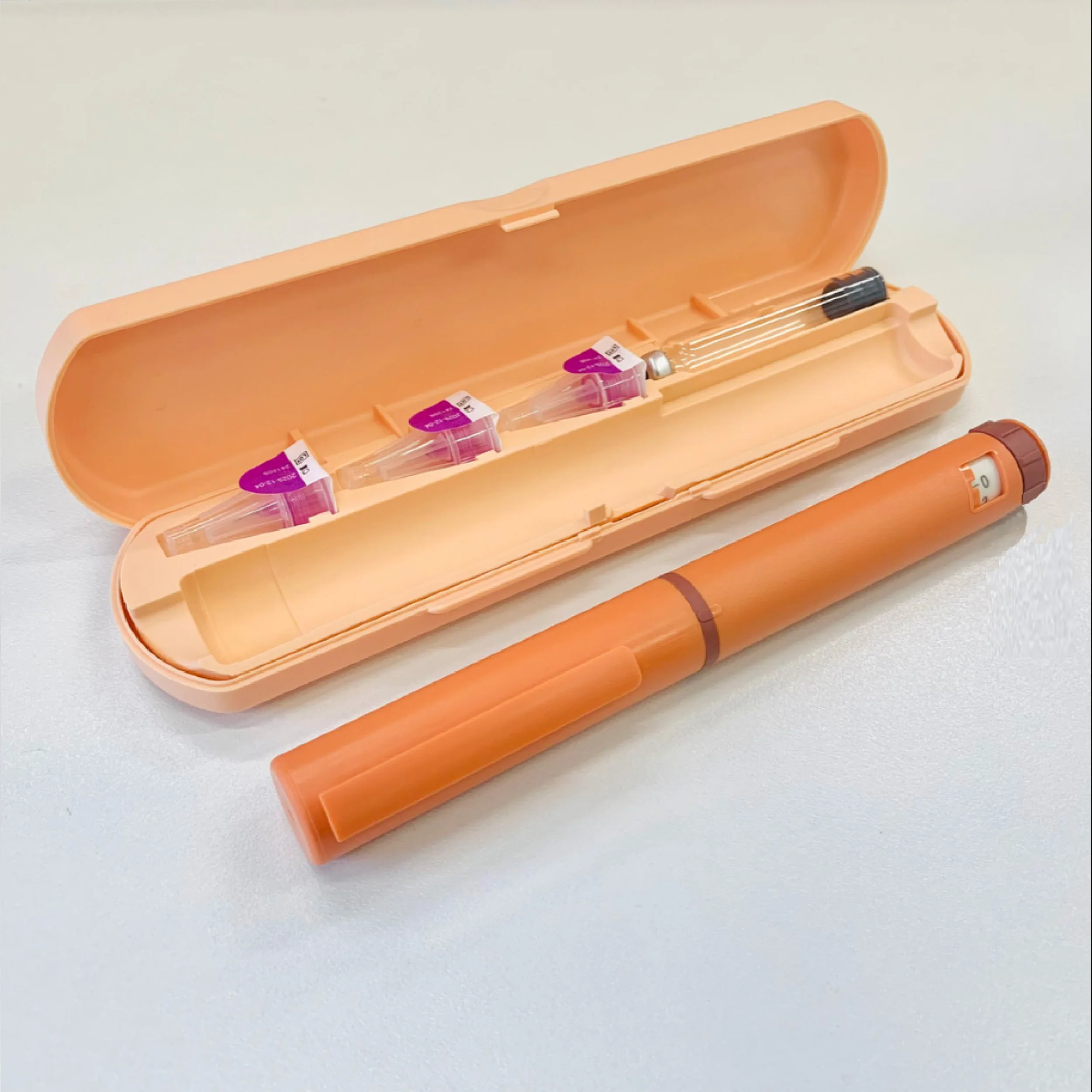 Multicolor Reusable 60U Plastic Peptide Pen Set Loss Weight Injector Kit With Portable Case 31G 6mm 32G 4mm Needle 3ml Cartridge