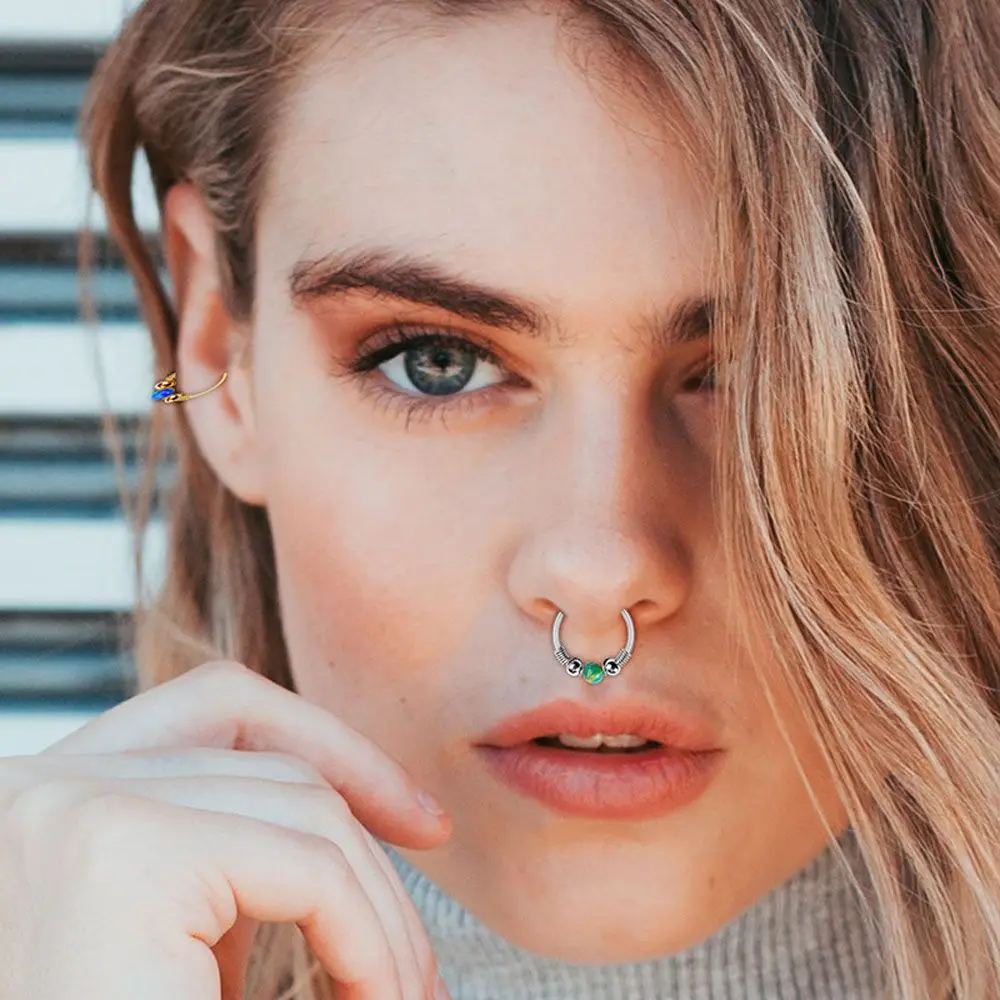 

Fashion Punk Small Hoop Earrings Lip Nail For Women Accessories Circular Lip Rings Jewelry Nose Rings Body Piercing