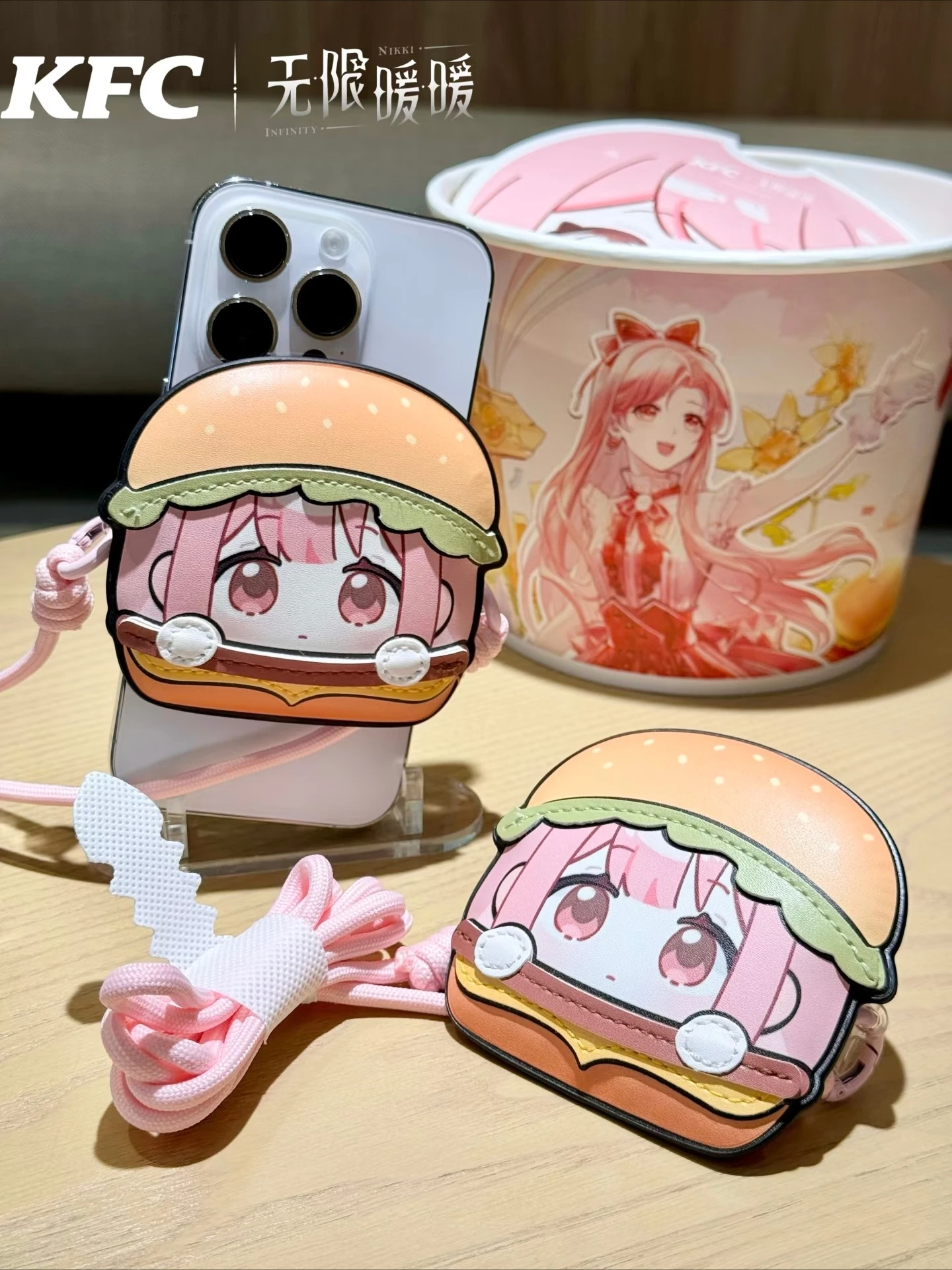 공식 인피니티 니키 ‌   X KFC 콜라보 코스프레 모모 ‌ ‌   니키 카드 슬리브 투명 카드 앨범 클립 포토 카드 컵 커버 재고 있음