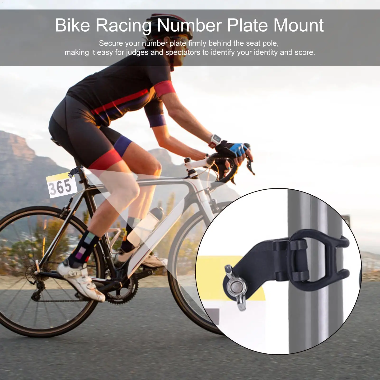 Bike Number Plates Mount Bike Racing Number Plate Cycling Number Holder Bicycle License Plate Bracket For Seat Post