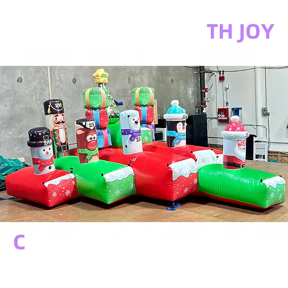 2025 Lustiges Rentier-Ring-Wurf-Ring-Spiel, Weihnachten, aufblasbares Hoop-Wurf-Partyspiel für Kinder und Erwachsene