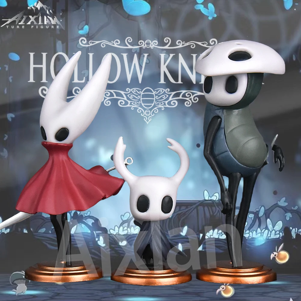 3pcs/set Hollow Knight Toys Anime Game Figure The Knight Action Figure Hornet/Quirrel Figurine Collectible Model Doll with Box