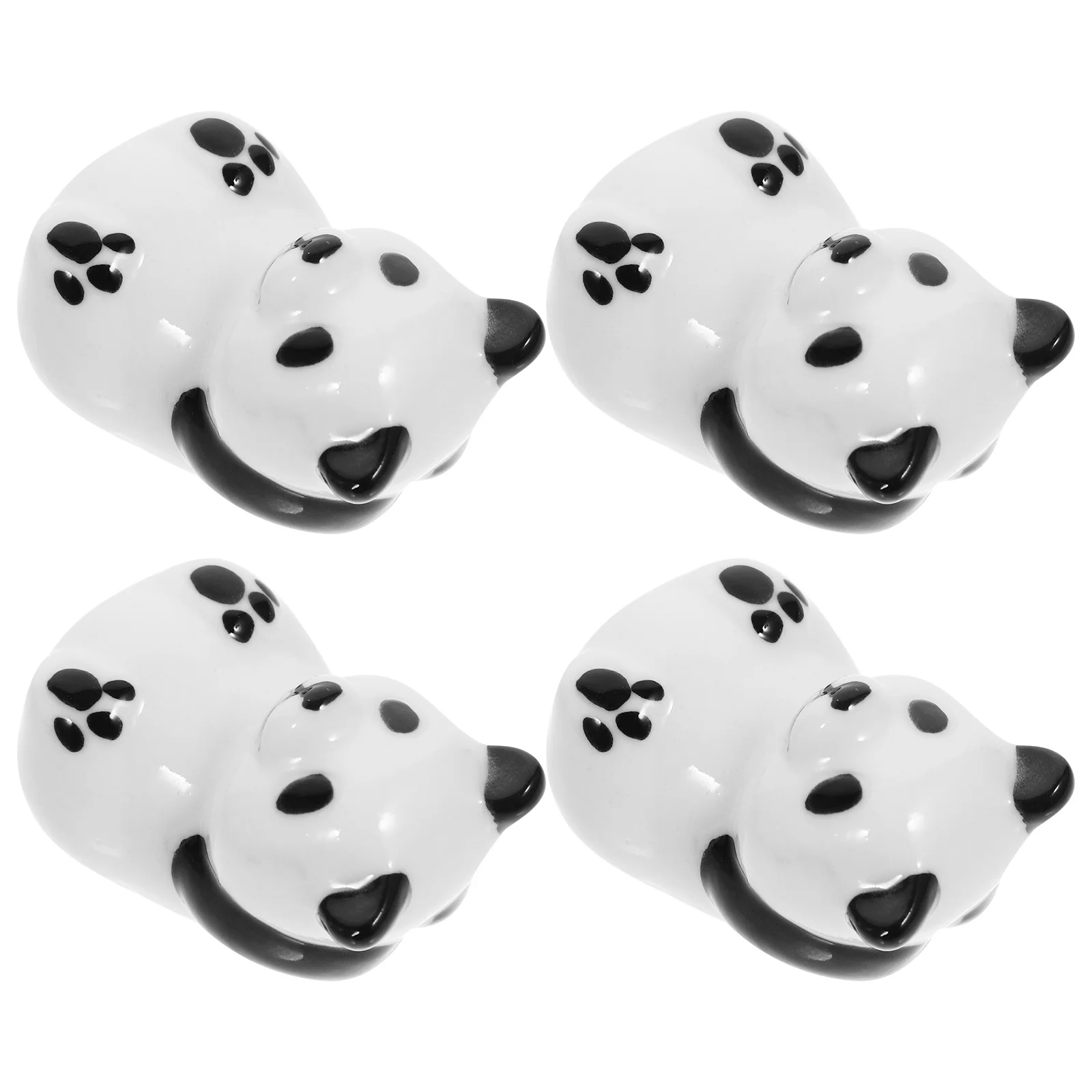 

4Pcs Creative Ceramic Chopstick Holder Panda Design Multipurpose Chopsticks Stand Dining Table Cutlery Rest Chopsticks Holder