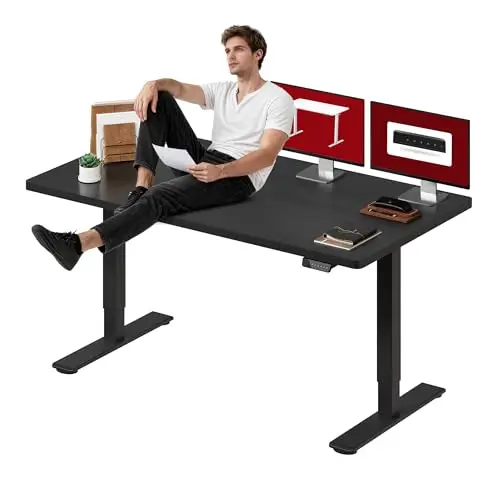 Dual Motor 71''x 32'' Large Height Adjustable Standing Desk