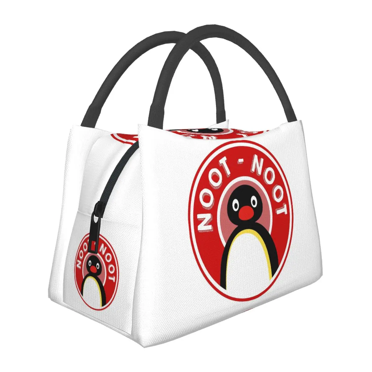

Pingu Noot Noot (Pingu The Pengouin) Red Insulated Lunch Bag Food Boxes Portable Container Cooler Thermal Lunch Box Tote
