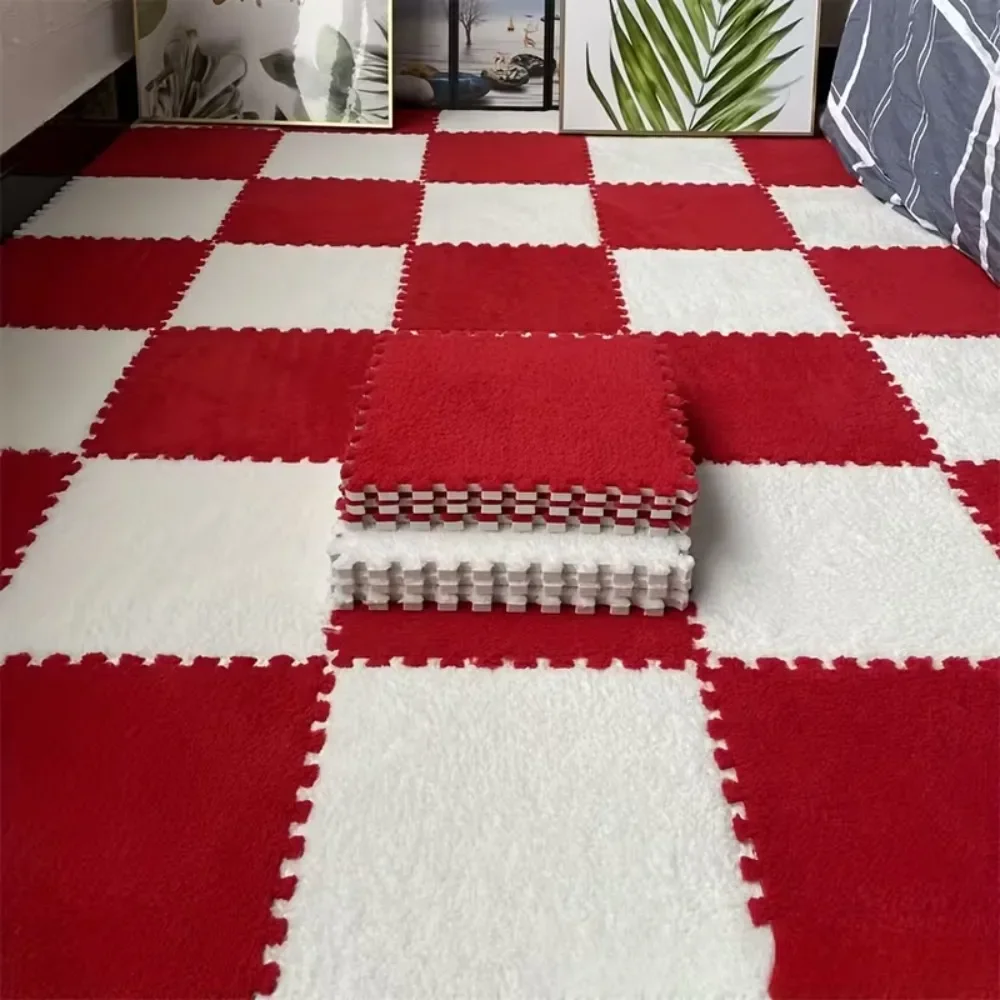 

Набор из 4-20 предметов: нескользящий плюшевый детский игровой коврик, мягкий детский игровой коврик из ЭВА, предотвращающий падение, моющийся, без BPA, защита пола