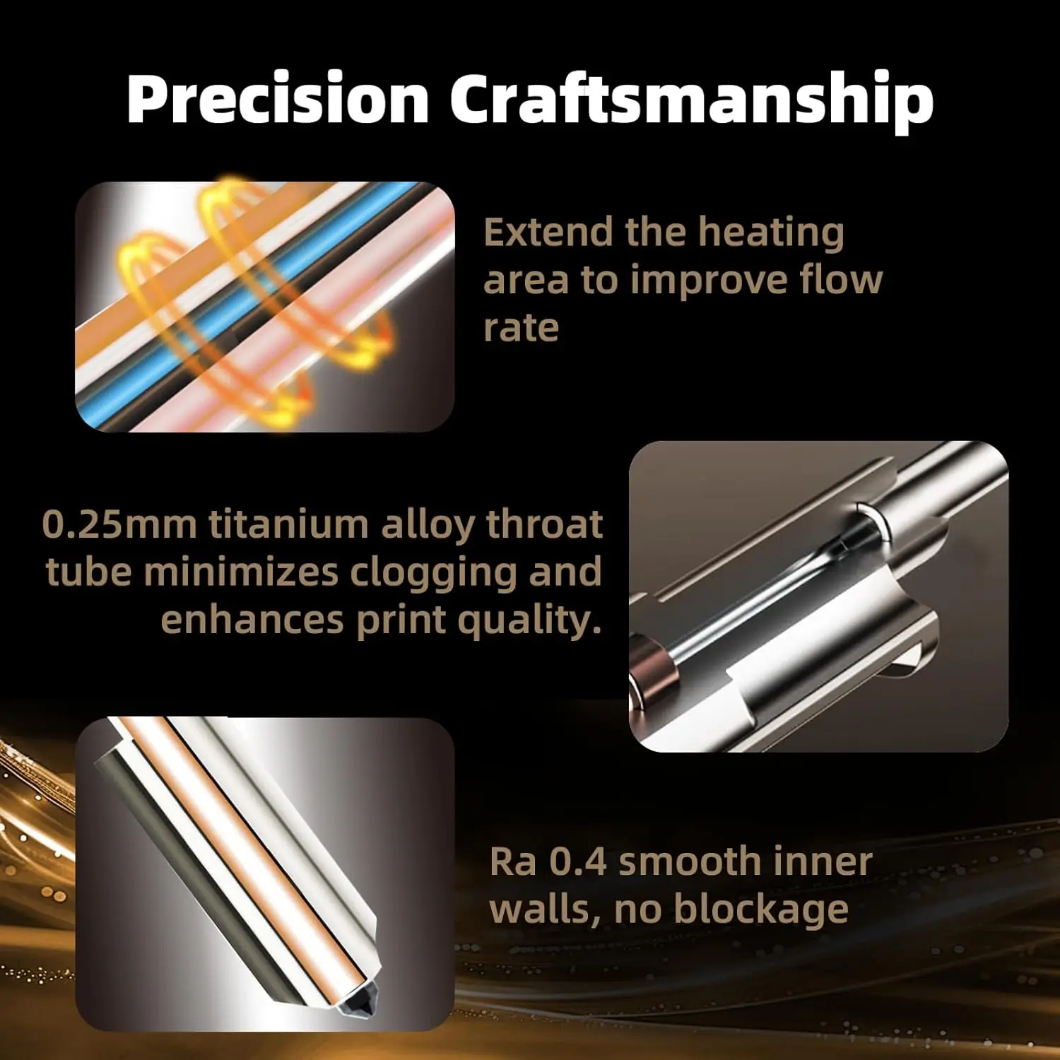0,2/0,4/0,6/0,8mm Hotend aus gehärtetem Stahl für Bambu Lab H2D Extruder Druckkopf Düse Quick Swap Hot End für Bambulab H2D/A1/A1mi – Detail 5