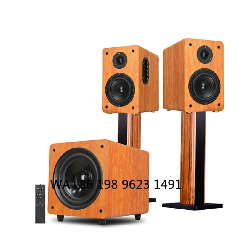 8 Zoll 150W RMS Holz-Aktivsubwoofer Tiefer Bass Professionelles Audio für Heimkino Unterhaltungs-Soundsystem