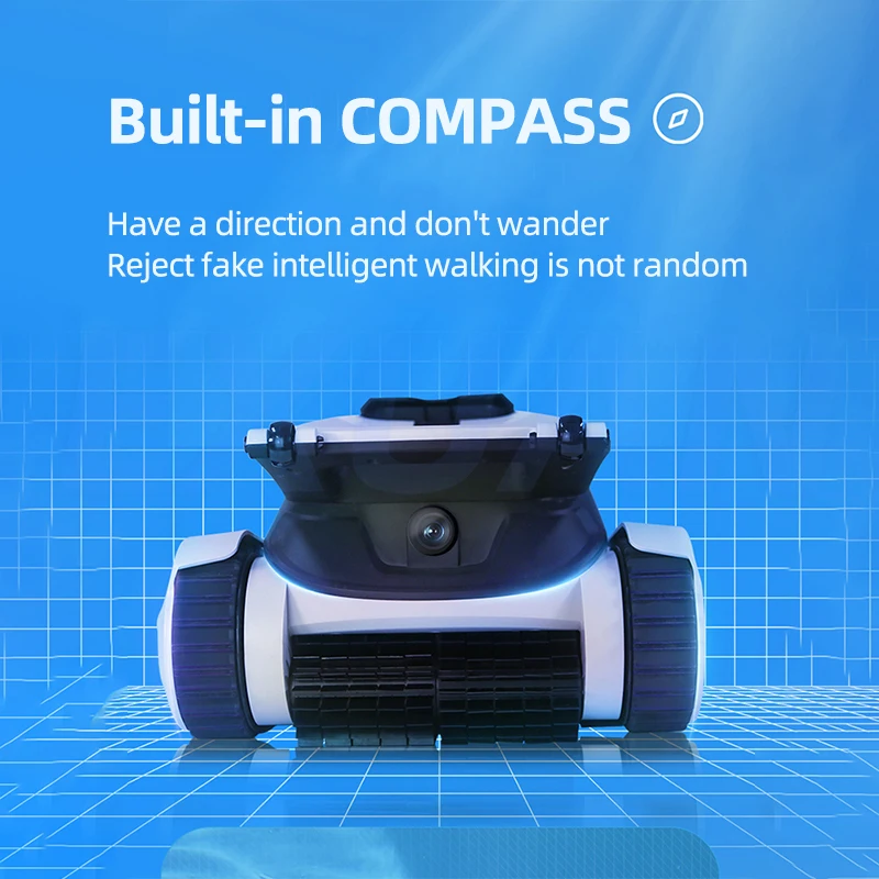 Swimming Pool Vacuum Cleaner Fully Automatic Intelligent Wireless Underwater Vacuum Cleaner Pool Bottom Cleaning Robot Bluetooth