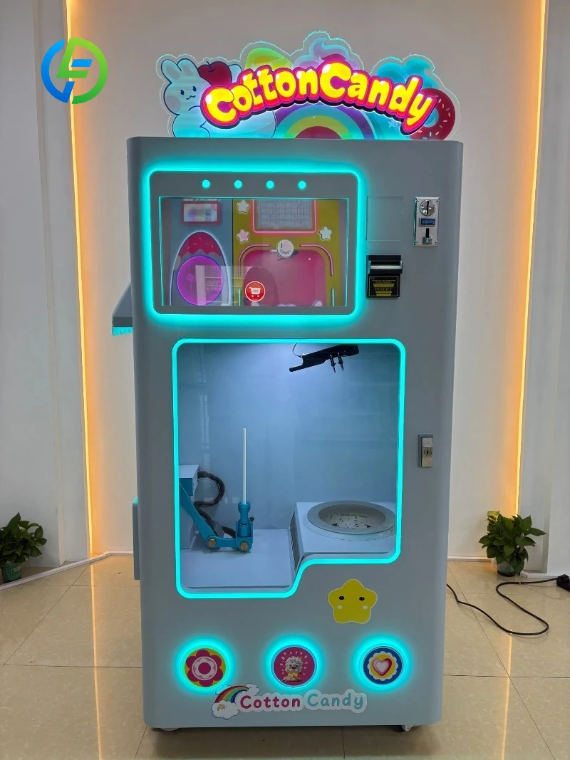 FL Customized Cotton Candy Vending Machine New Customized Heavy-Duty Cotton Candy Machine with Intelligent Smart Marshmallow
