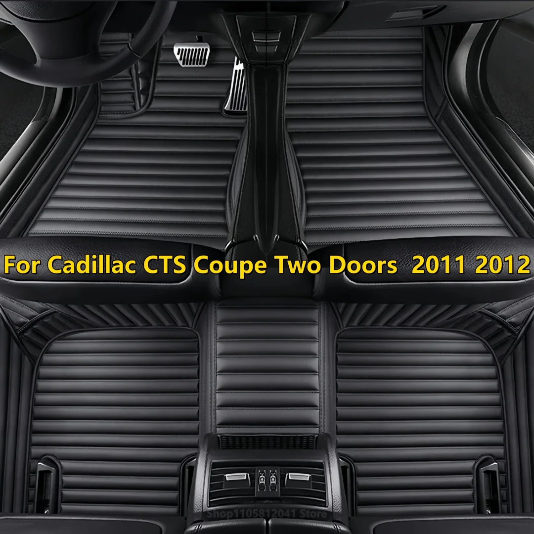 Custom Car Floor Mats For Cadillac CTS Coupe Two Doors 2011 2012 Auto Leather Foot Mat Rugs Carpet Pads