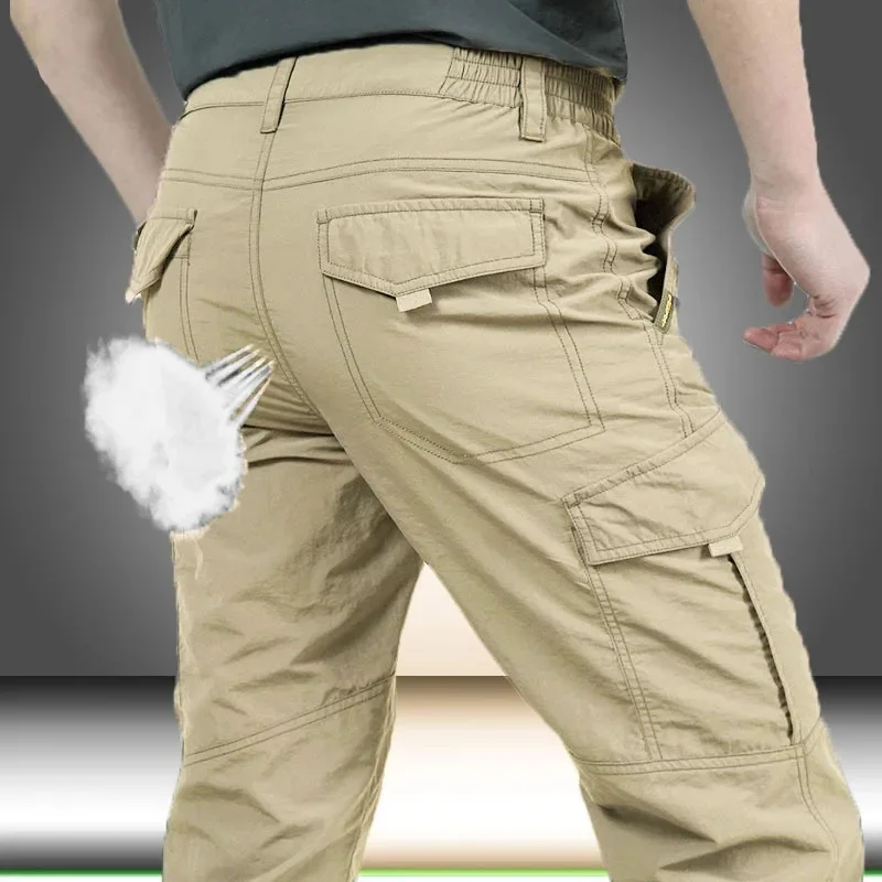 

2024 New Outdoors Mens Tactical Pants Multiple Pocket Elasticity Urban Commuter Tacitcal Trousers Men Slim Fat Cargo Pant 5XL ﻿