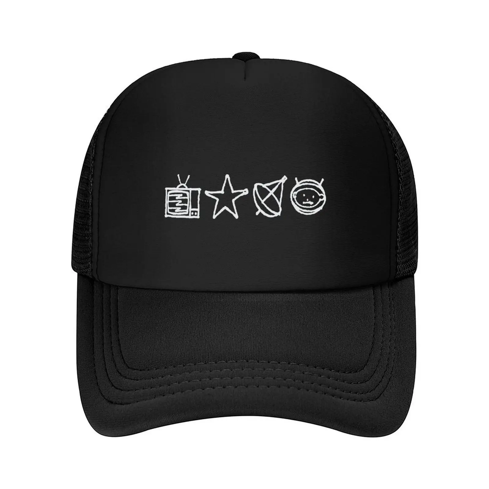 

U2 - Zoo TV Symbols - White Baseball Cap Sun Cap Anime Trucker Cap beach hat Mens Caps Women's