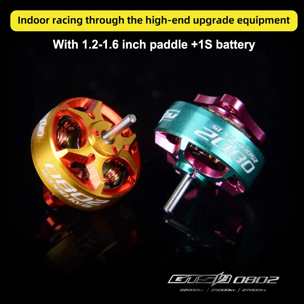 Rcinpower Gts V3 0802 22000kv 25000kv 27000kv 1s Brushless Motor For Fpv Freestyle 1.2-1.6inch Tinywhoop Cinewhoop Drones