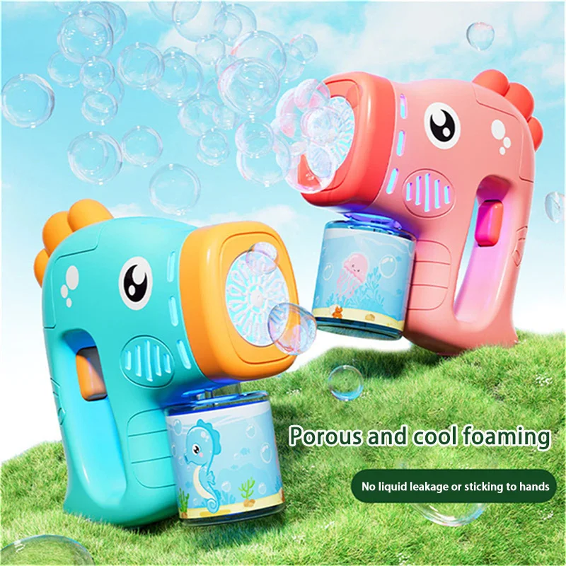 Haima Blowing Bubble Machine Children's Toy Fully Automatic Parent-child Outdoor Play Tool without Battery and Bubble Water