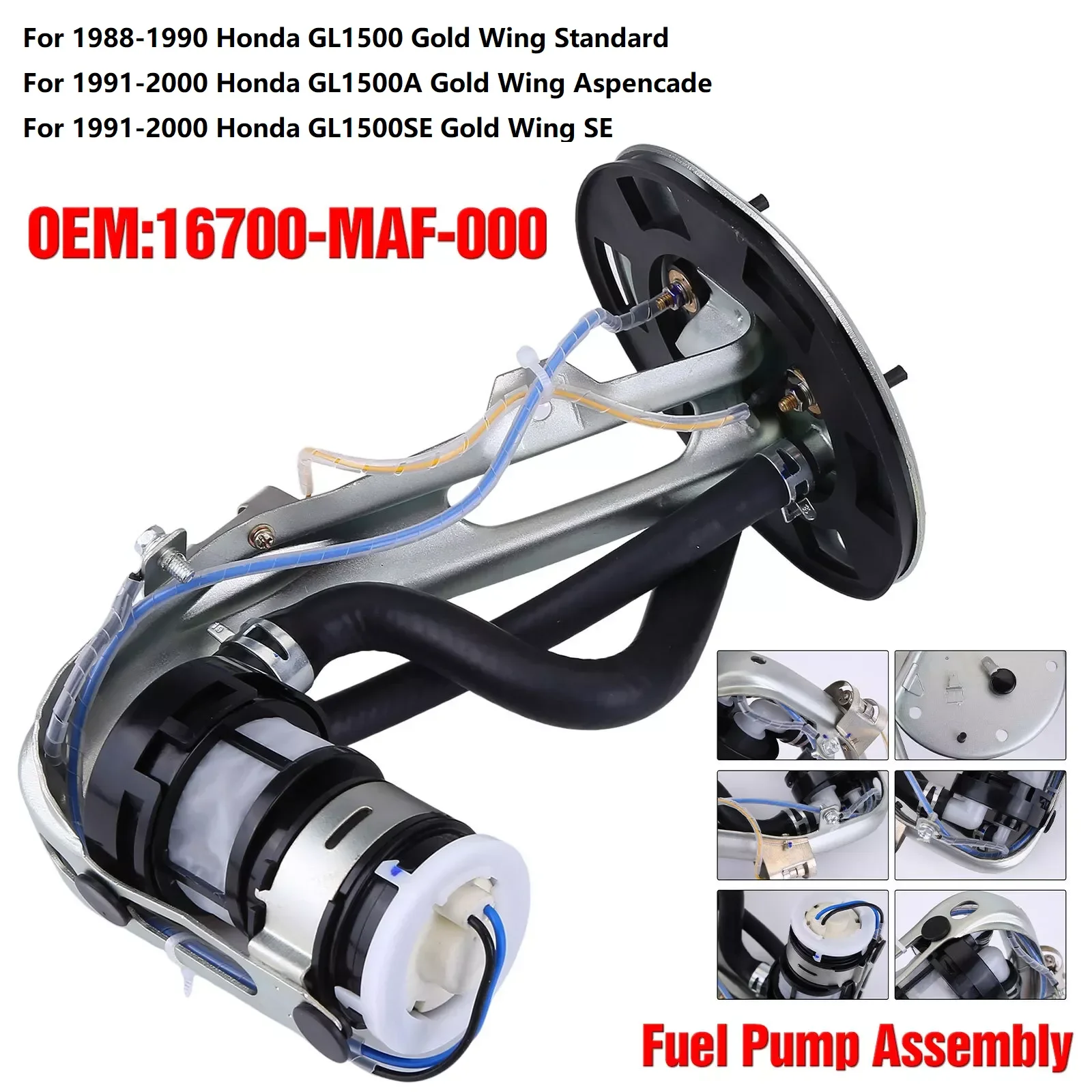 16700-MAF-000 Motorcycle In-Tank Fuel Pump for Honda Goldwing GL1500 GL1500A GL1500I /SE 1988-2000 16700MN5000 16700-MN5-010
