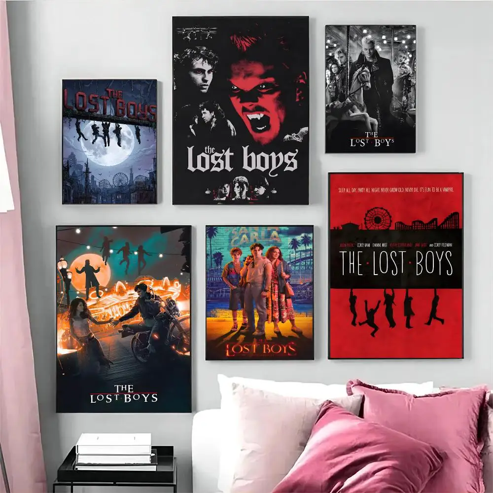The Lost Boys Movie Vampire Horror Poster Self-adhesive Advanced Aesthetic Printing Paper Wall Art for Living Room Home Decor