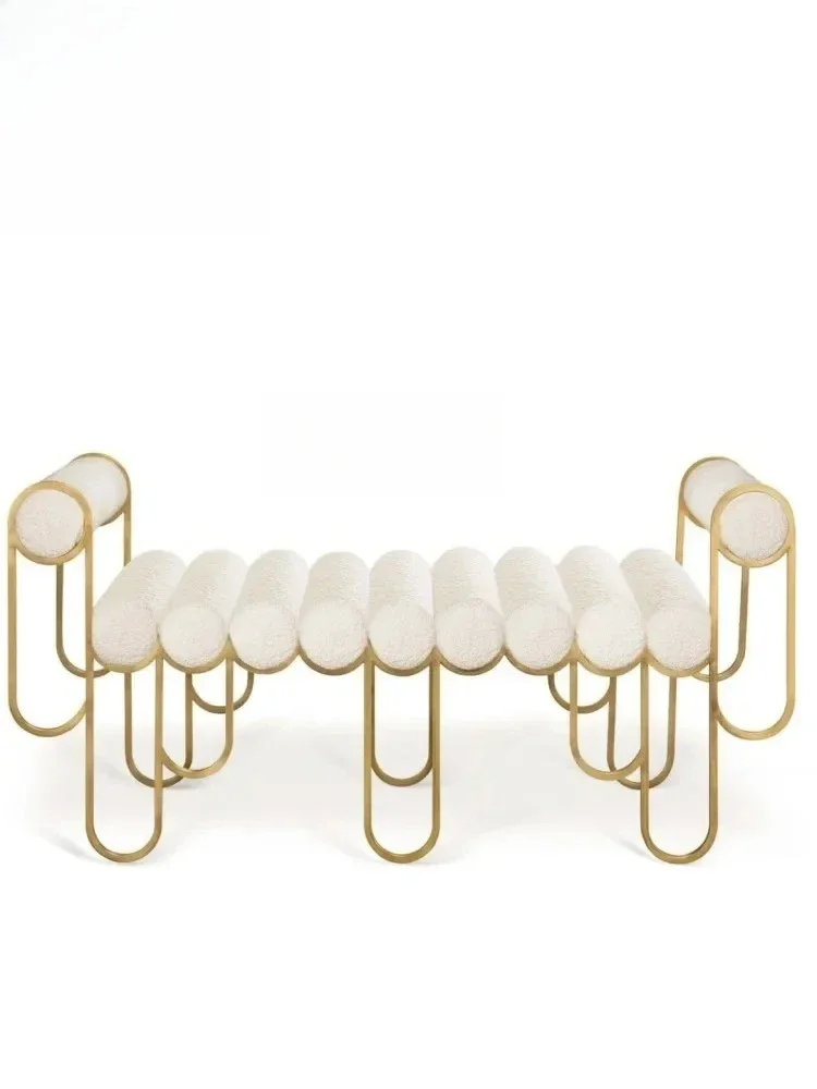 Nordic special-shaped simple living room sofa bedside stool household shoe changing stool dressing bench