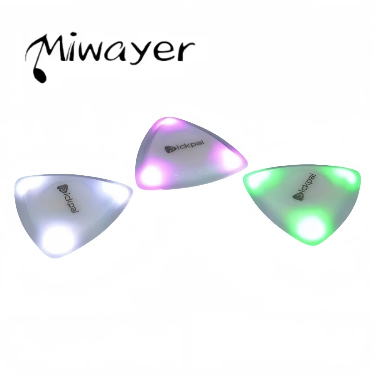 Miwayer Triangle Shape LED Guitar Pick, ABS Glow Plectrum with 3 Color Options, for Electric/Acoustic Guitar, Night Performance